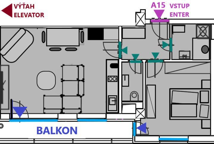 Apartment Mala Praha & Parking In The Garage Жилина Экстерьер фото